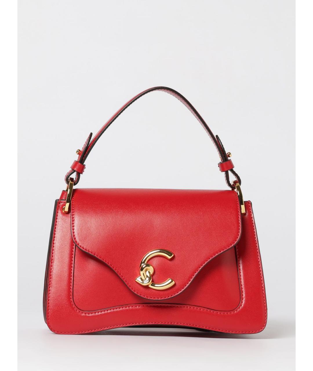 COCCINELLE Красная кожаная сумка с короткими ручками, фото 4