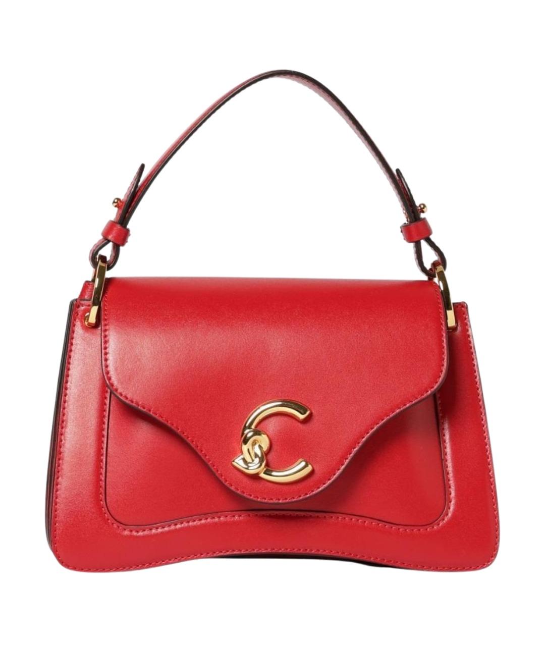 COCCINELLE Красная кожаная сумка с короткими ручками, фото 1