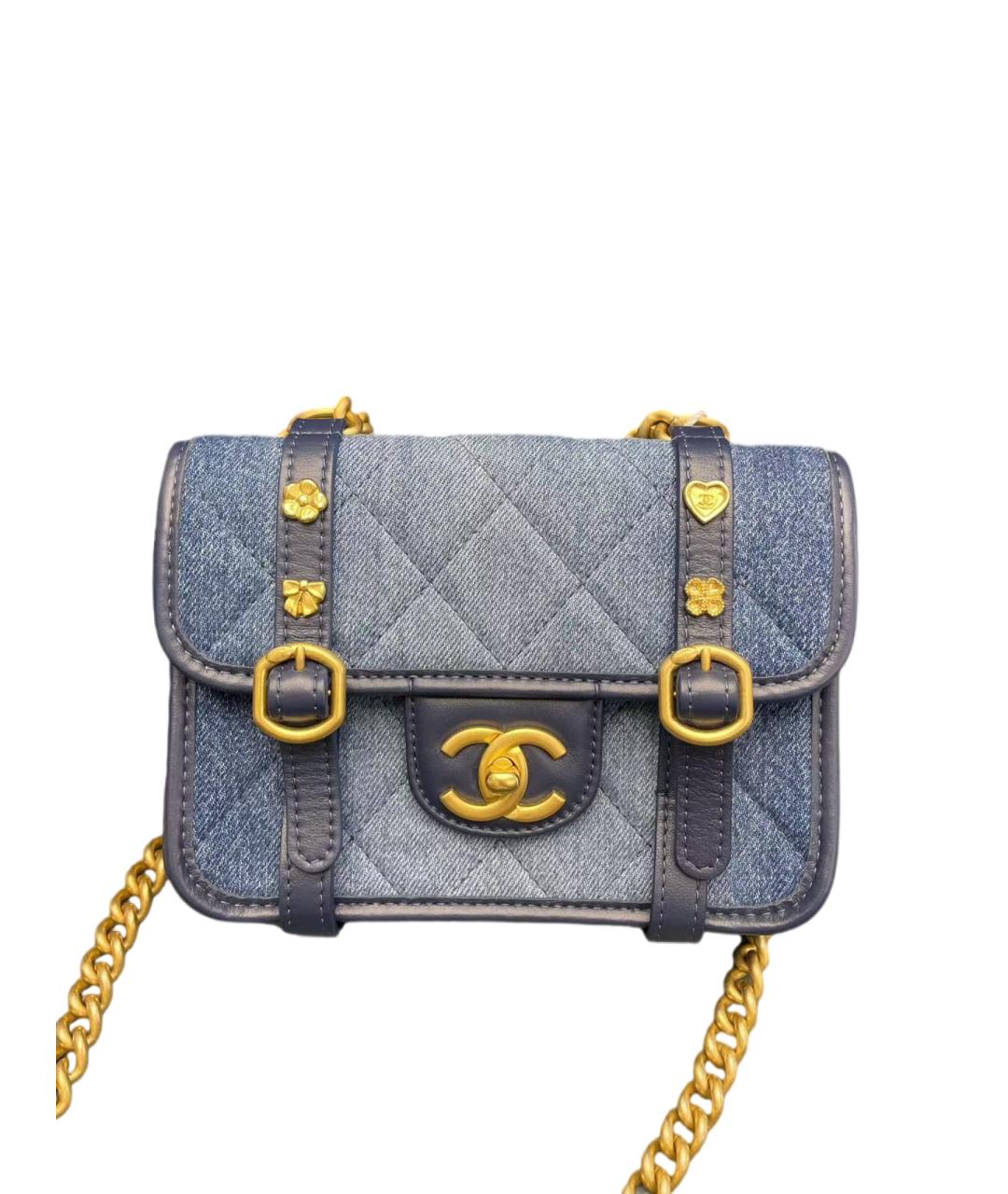 CHANEL Голубая сумка через плечо, фото 7