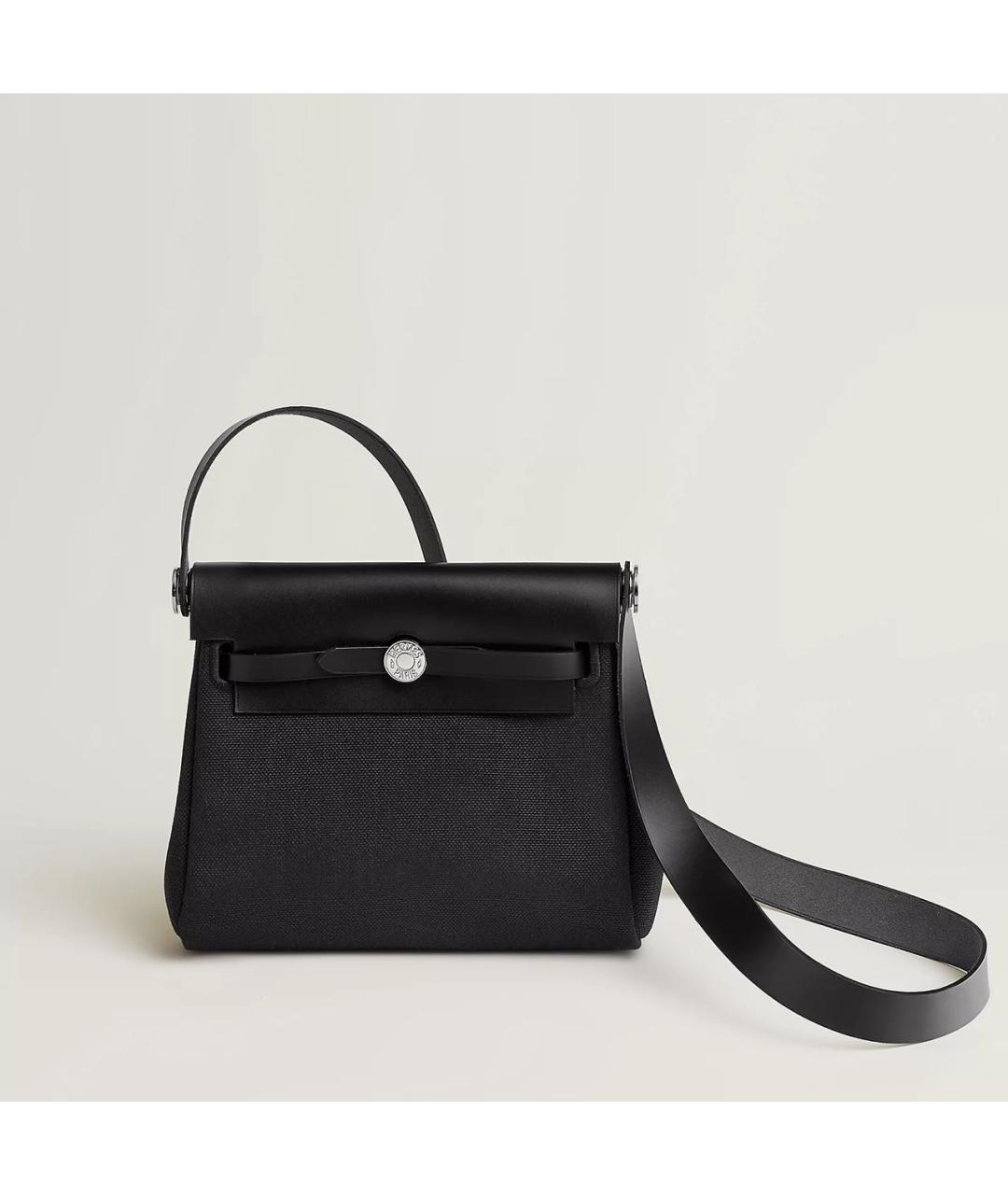 HERMES Черная тканевая сумка через плечо, фото 6