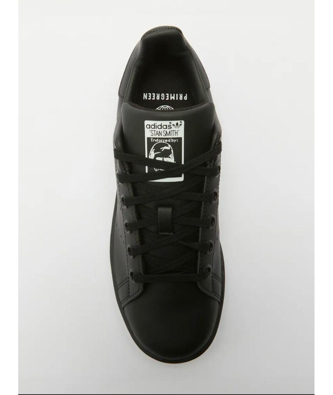 ADIDAS Черные кеды из искусственной кожи, фото 2