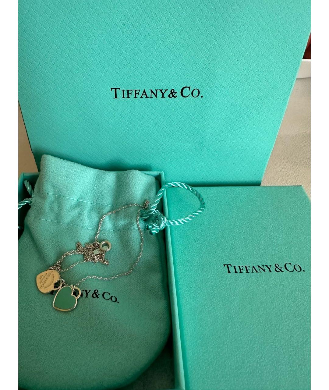 TIFFANY&CO Бирюзовое серебряное колье, фото 5