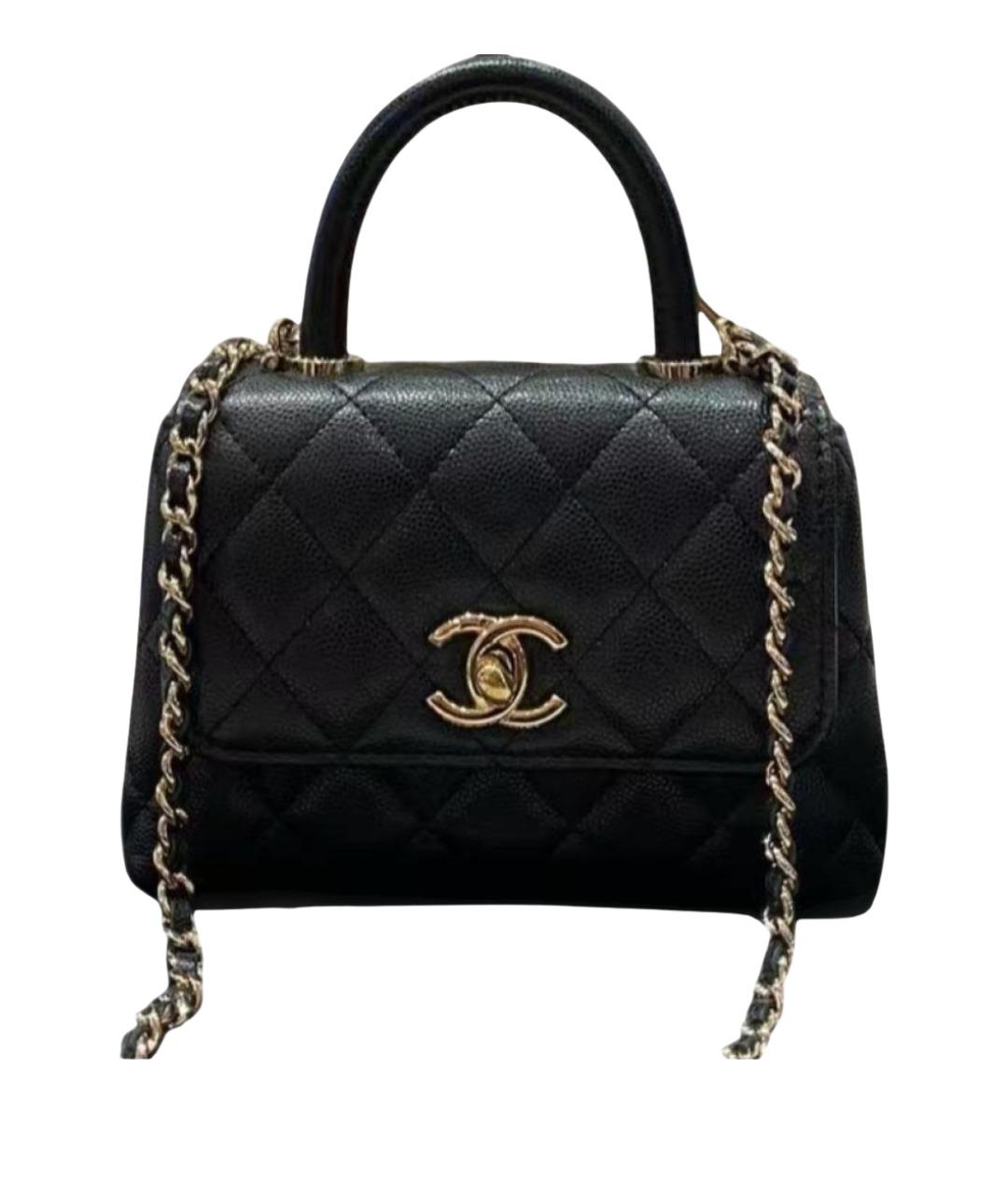 CHANEL Черная кожаная сумка через плечо, фото 1
