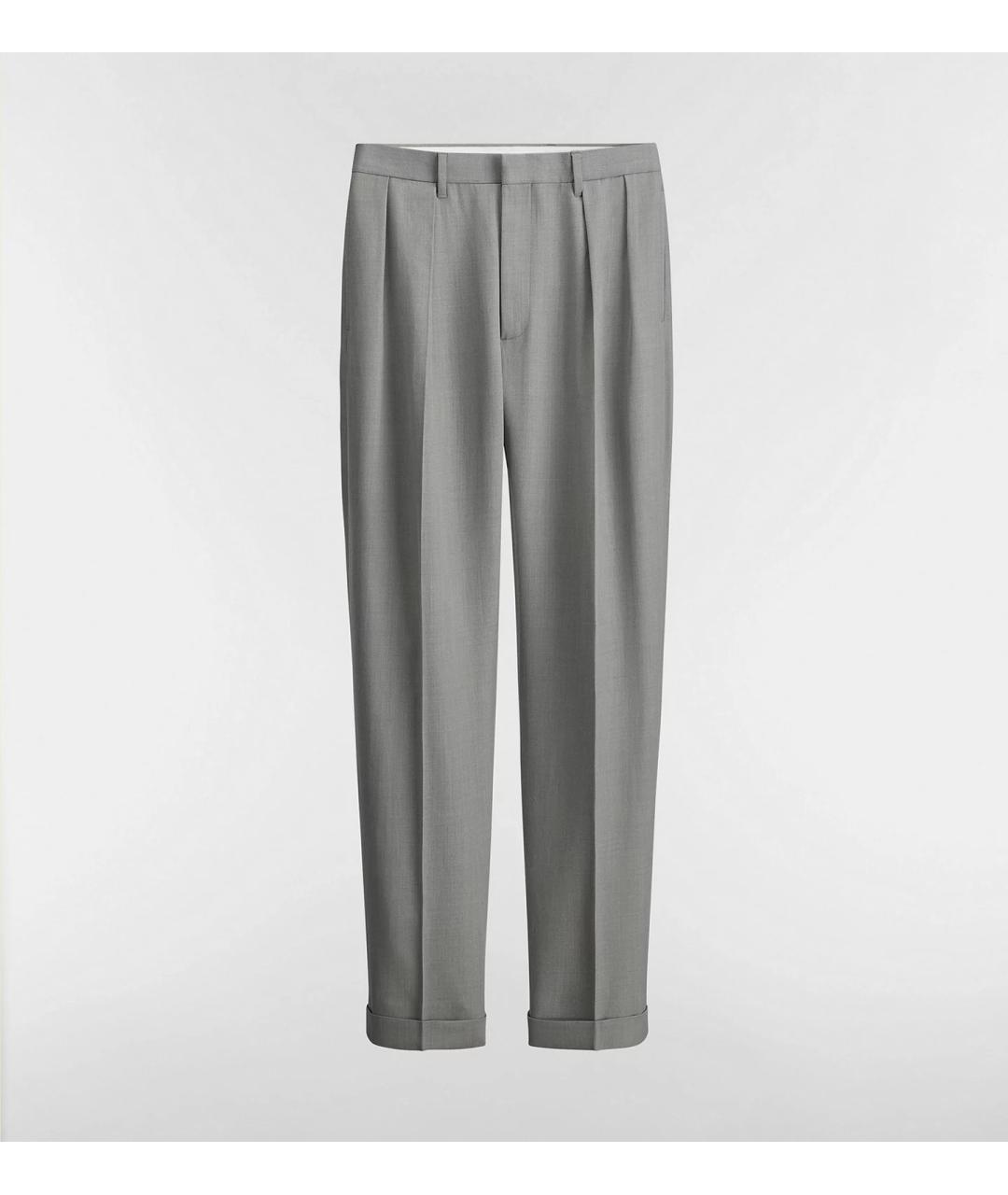 CHRISTIAN DIOR Серые классические брюки, фото 5
