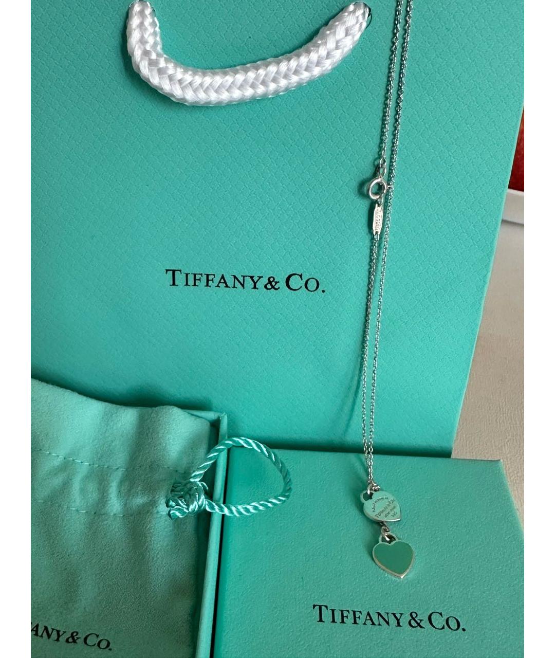 TIFFANY&CO Бирюзовое серебряное колье, фото 5