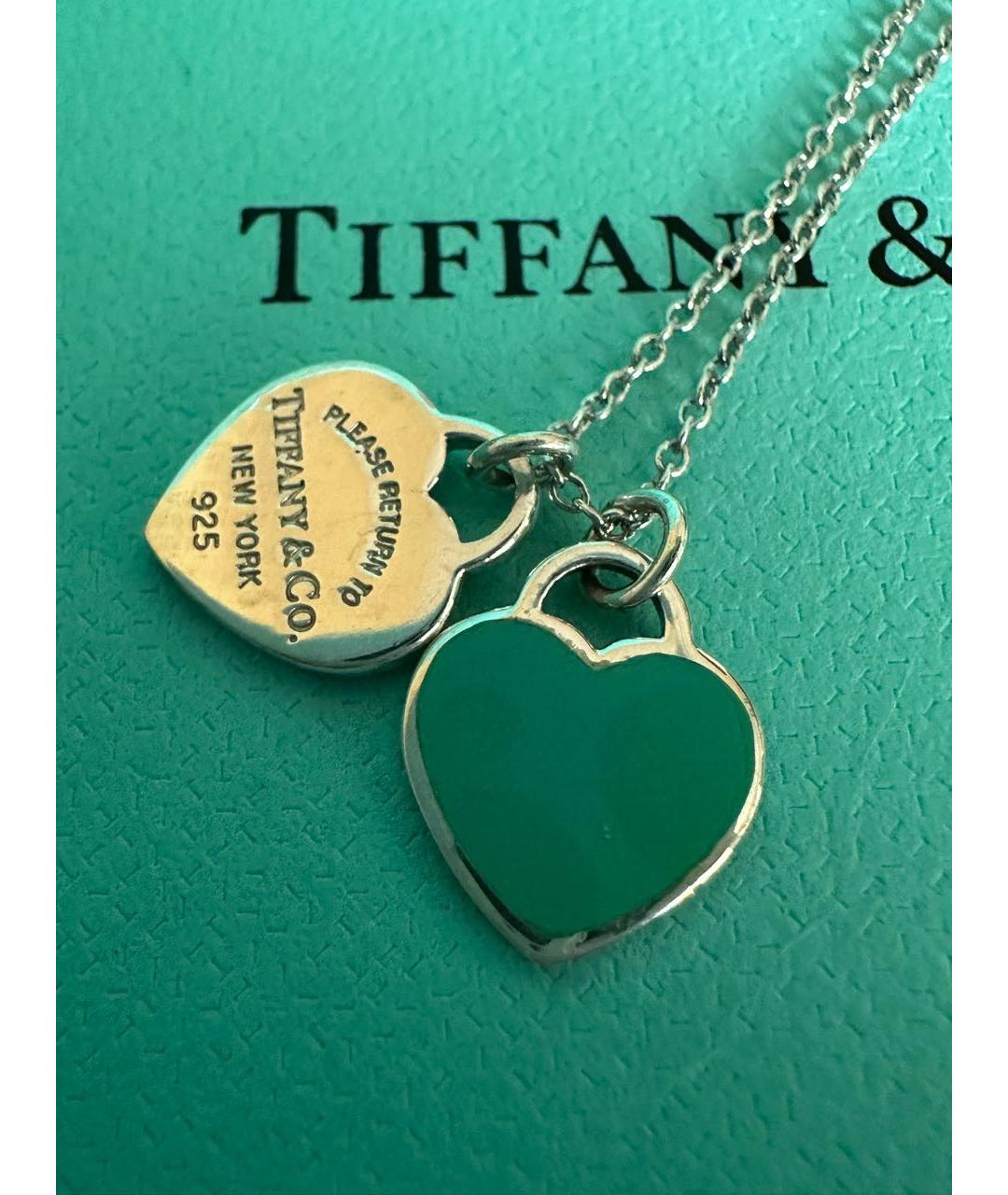 TIFFANY&CO Бирюзовое серебряное колье, фото 3