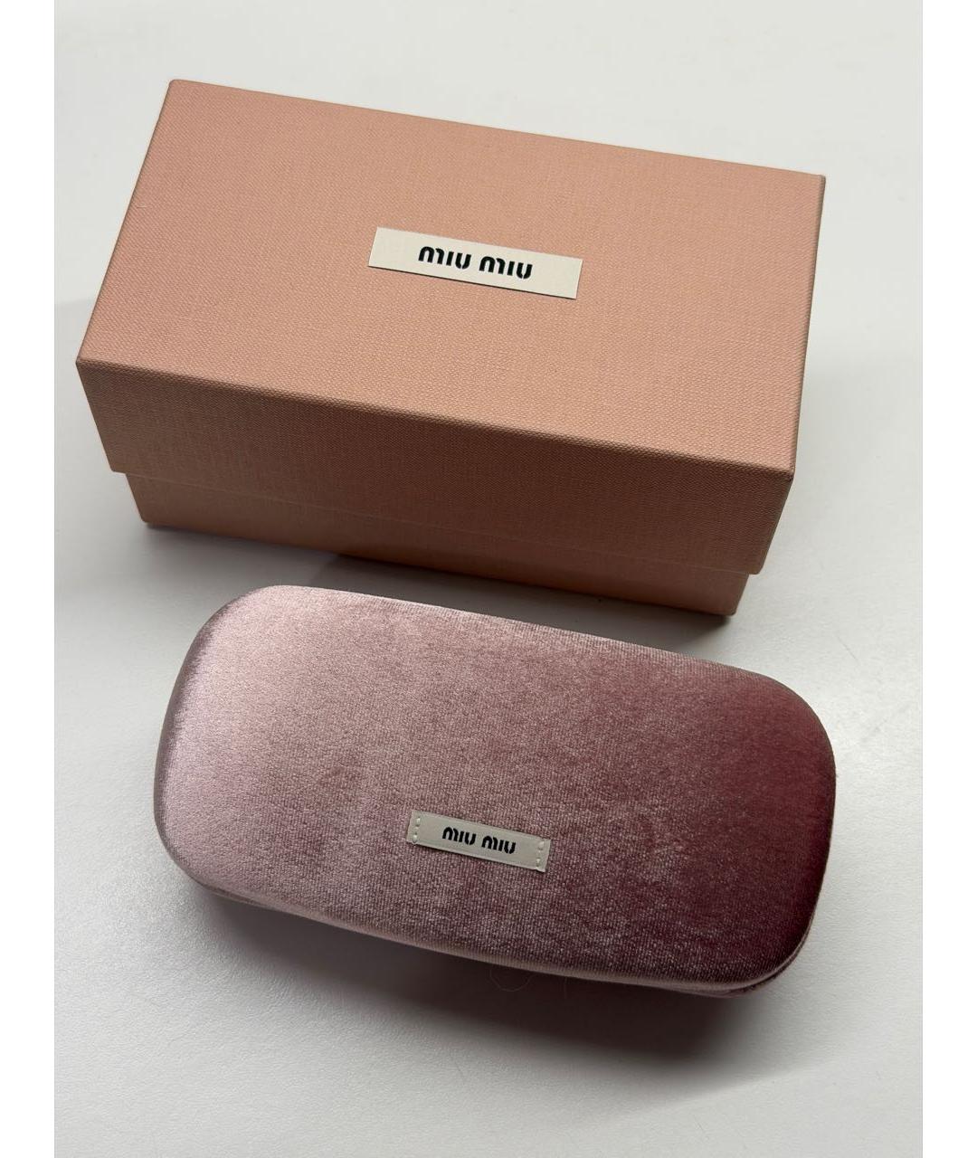 MIU MIU Коричневые металлические солнцезащитные очки, фото 3