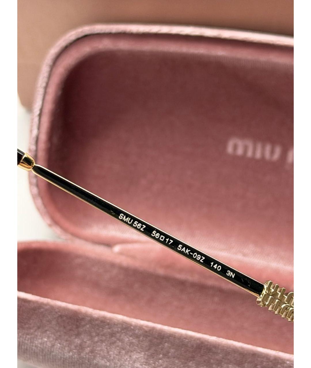 MIU MIU Коричневые металлические солнцезащитные очки, фото 2