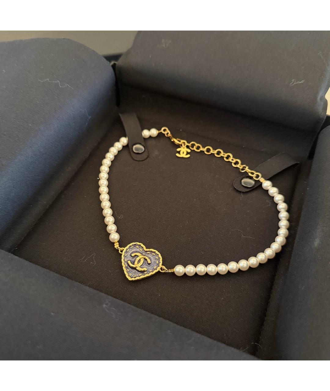 CHANEL Белое жемчужное колье, фото 4