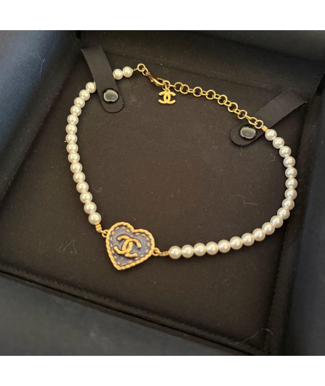 CHANEL Белое жемчужное колье, фото 2