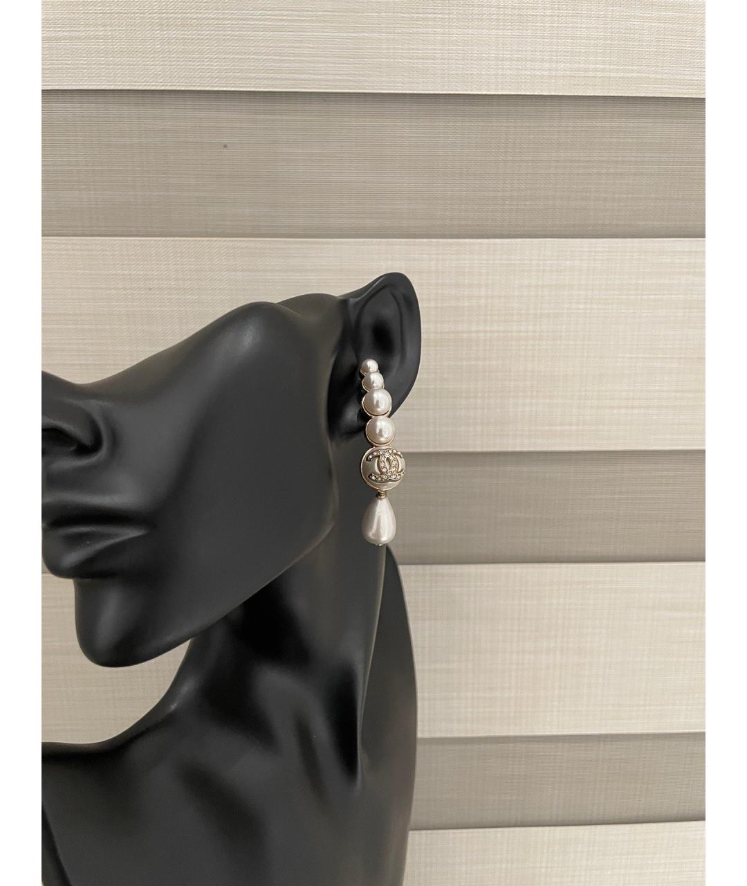 CHANEL Белые жемчужные серьги, фото 4