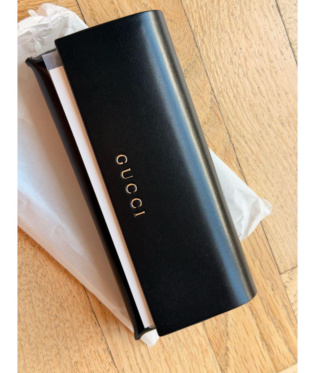 GUCCI Золотые металлические солнцезащитные очки, фото 5