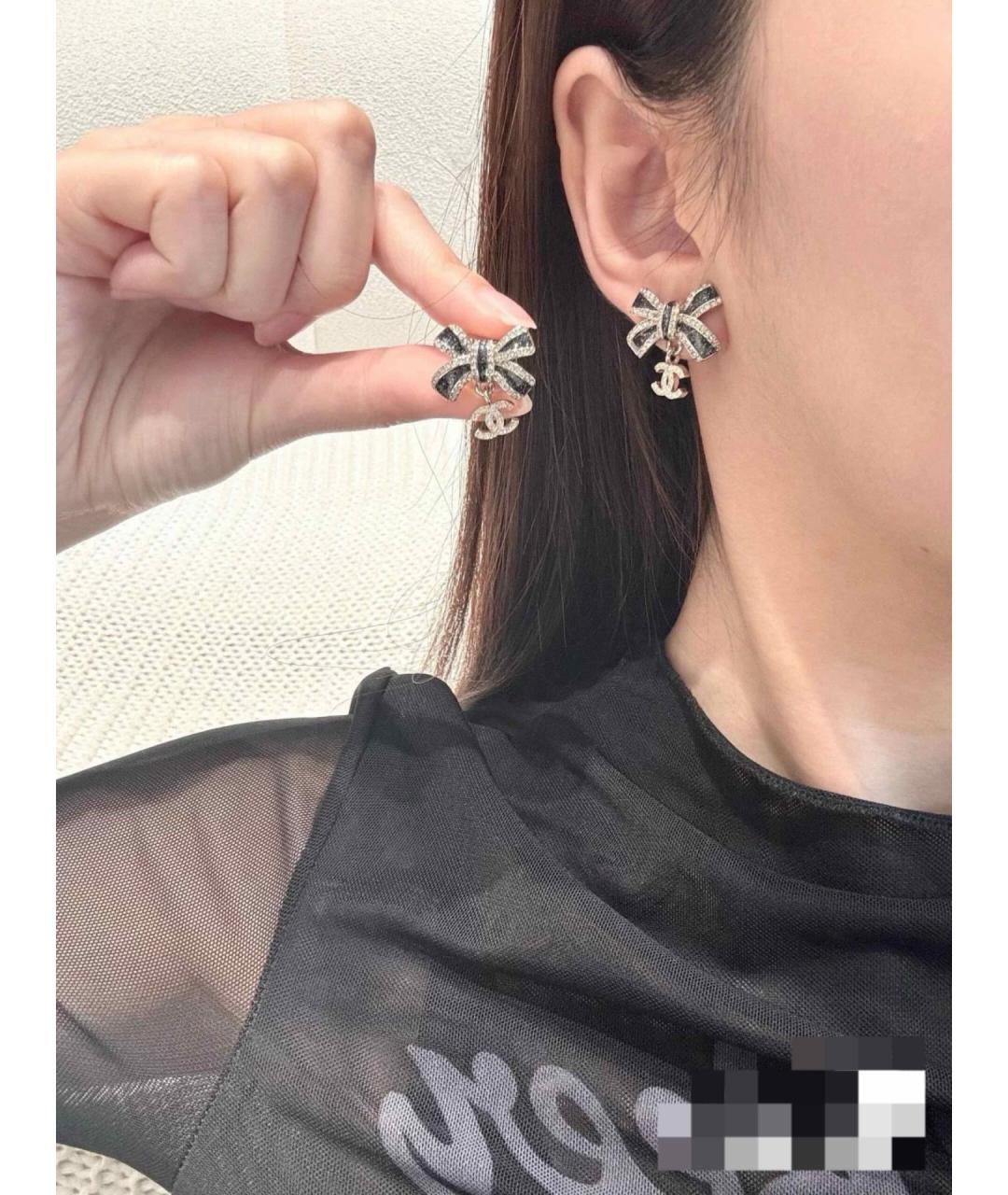 CHANEL Золотые металлические серьги, фото 6