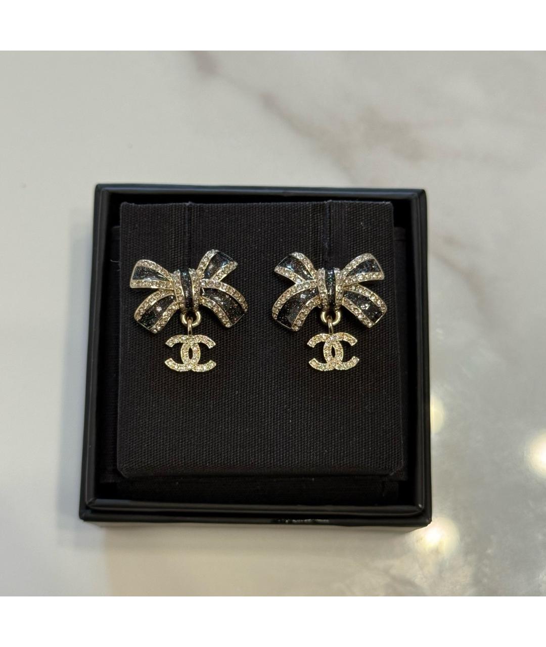CHANEL Золотые металлические серьги, фото 8