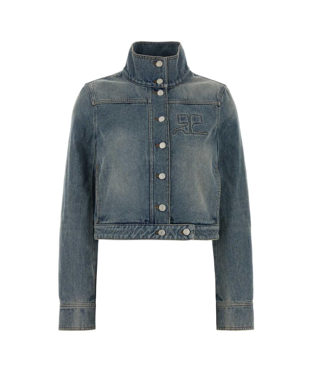 COURREGES Голубая хлопковая куртка, фото 1