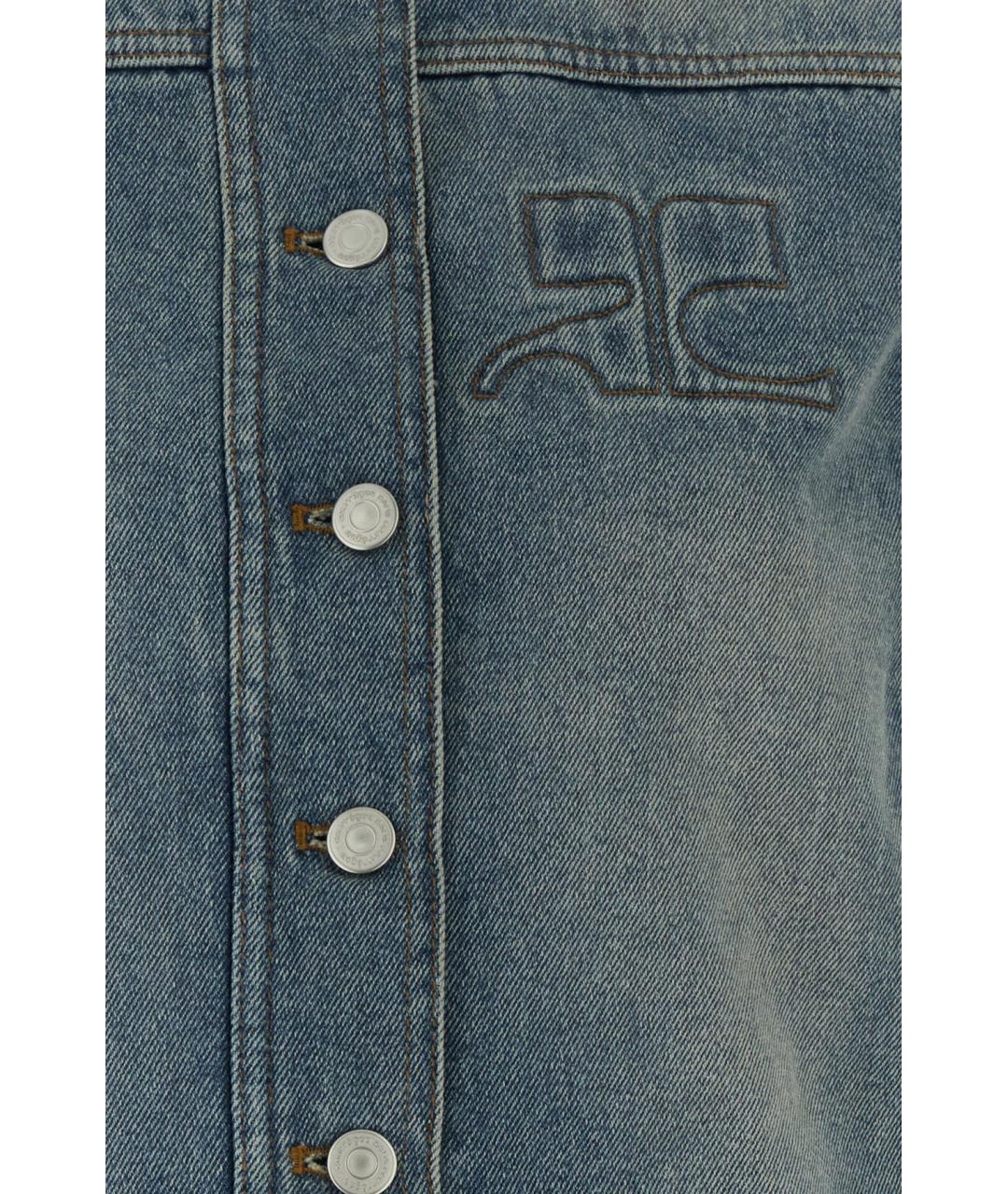 COURREGES Голубая хлопковая куртка, фото 3