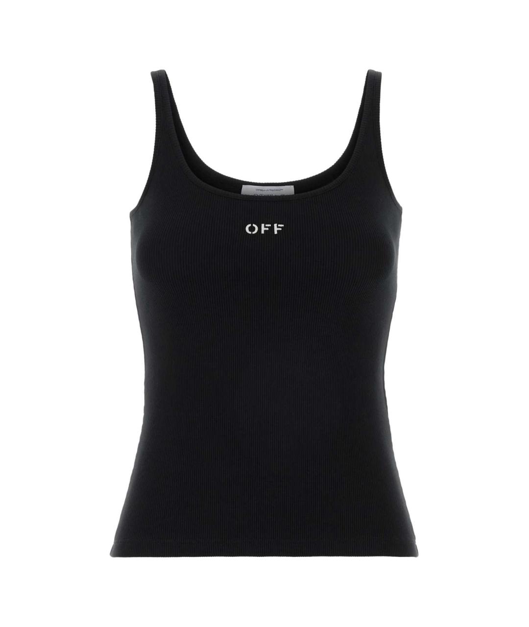OFF-WHITE Черная хлопковая майка, фото 1