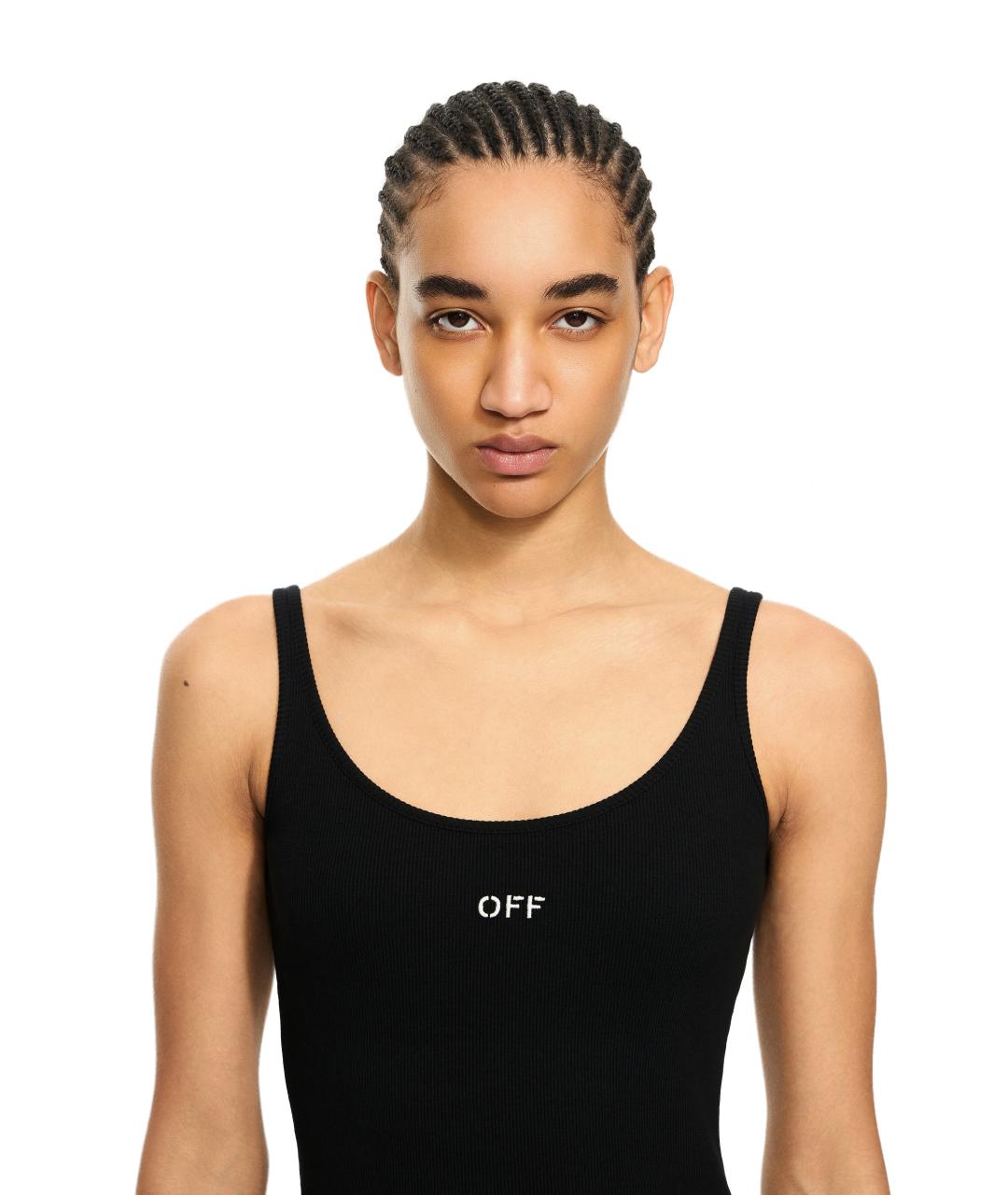 OFF-WHITE Черная хлопковая майка, фото 3