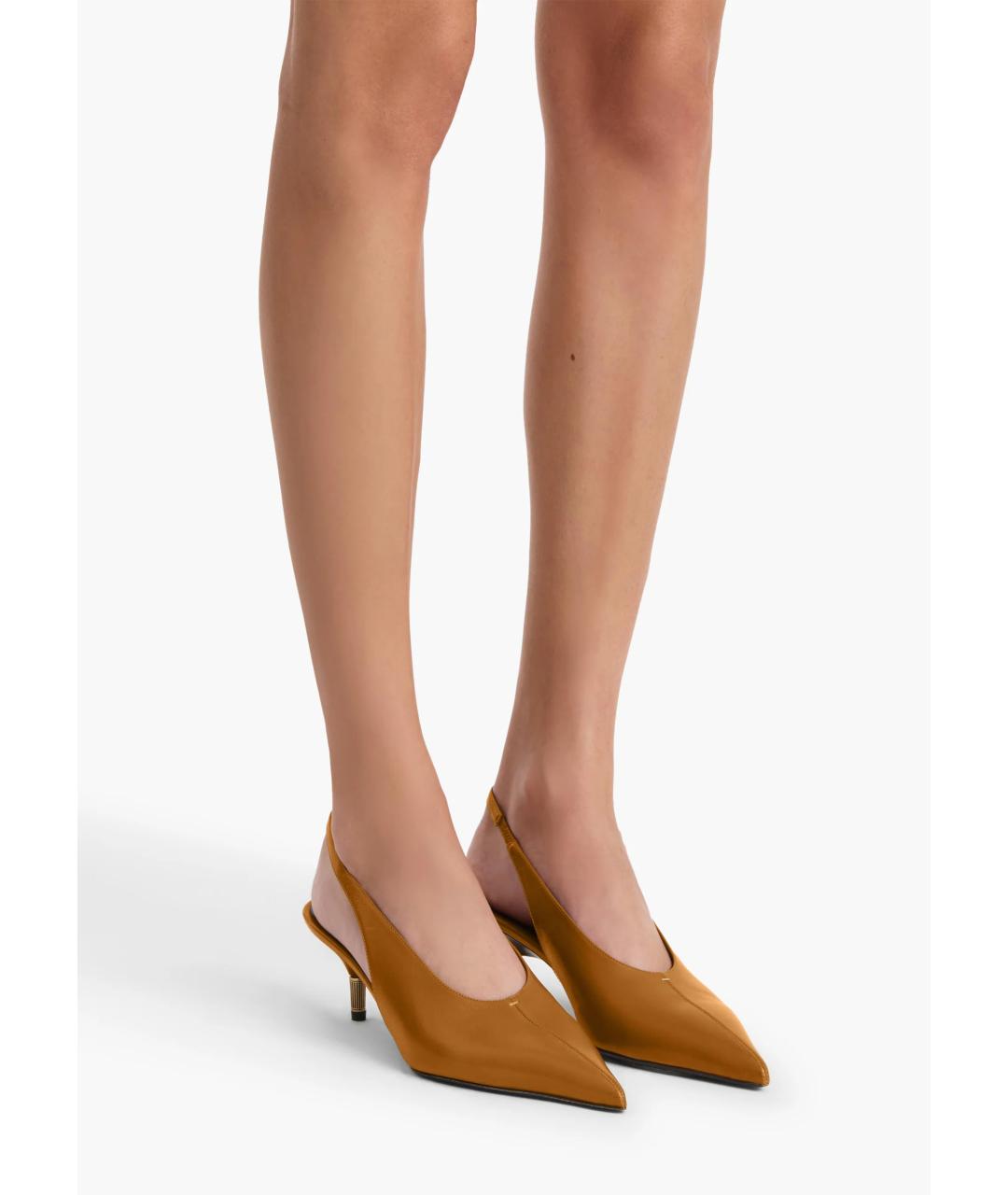 KHAITE Бежевые кожаные туфли, фото 5