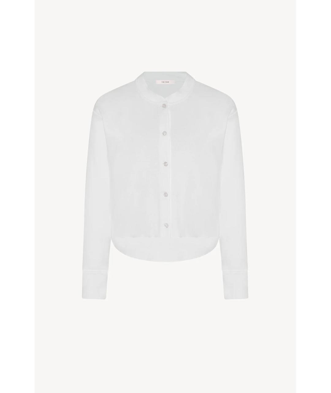 THE ROW Белый хлопковый кардиган, фото 7