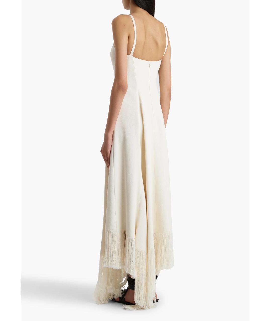 KHAITE Белое вискозное повседневное платье, фото 3