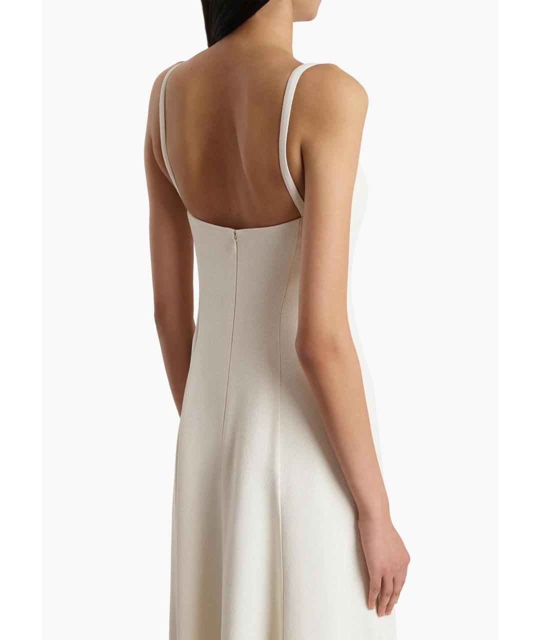 KHAITE Белое вискозное повседневное платье, фото 5