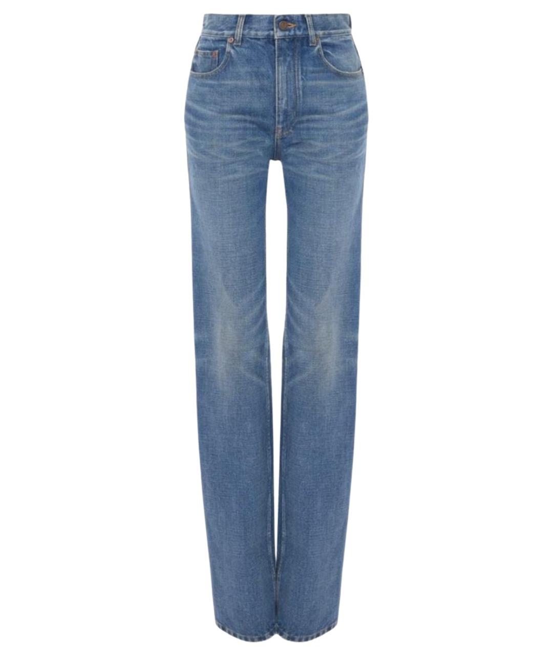 CHLOE Голубые хлопковые прямые джинсы, фото 1