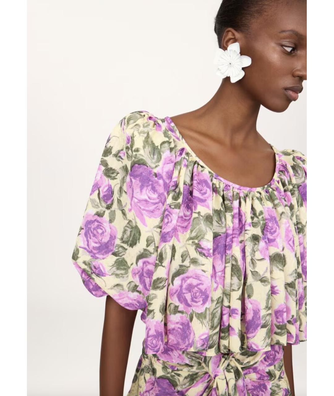 CHLOE Фиолетовая шелковая блузы, фото 3