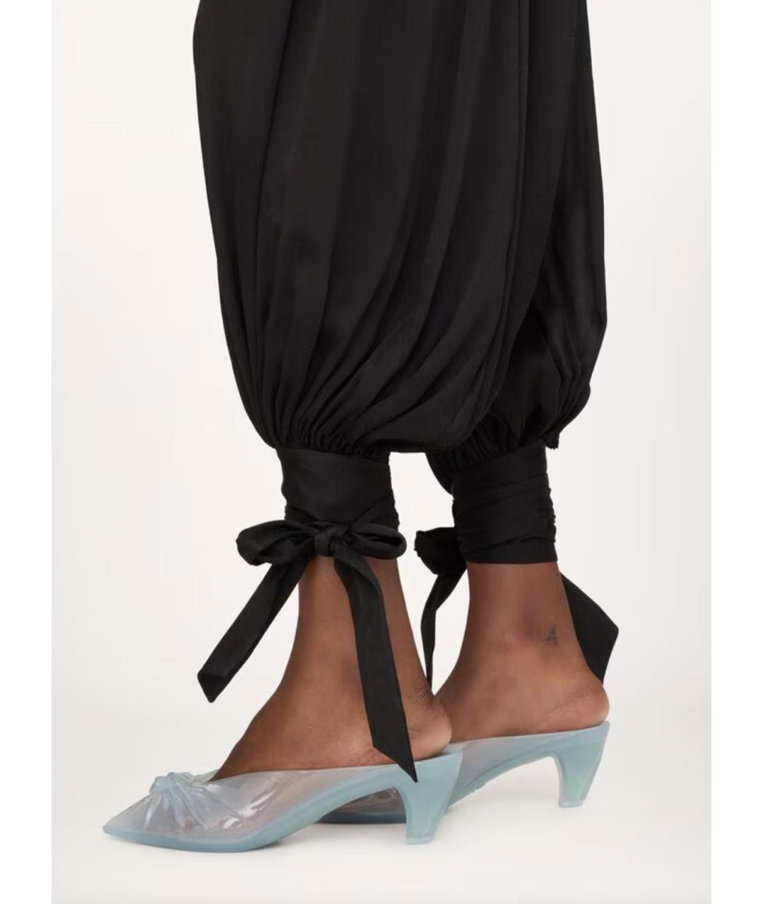 CHLOE Черные шелковые прямые брюки, фото 5