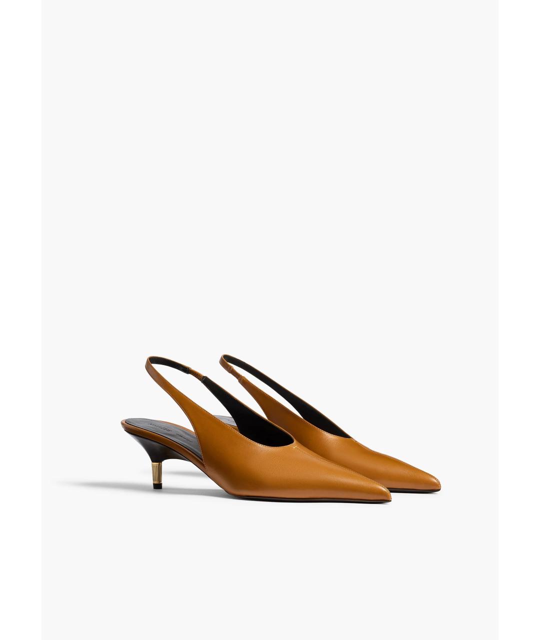 KHAITE Бежевые кожаные туфли, фото 2