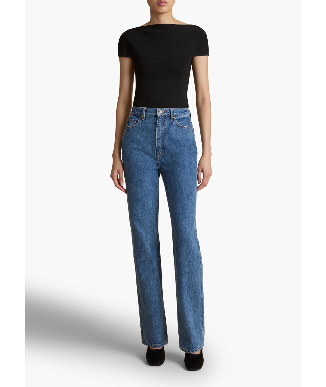 KHAITE Антрацитовые прямые джинсы, фото 3