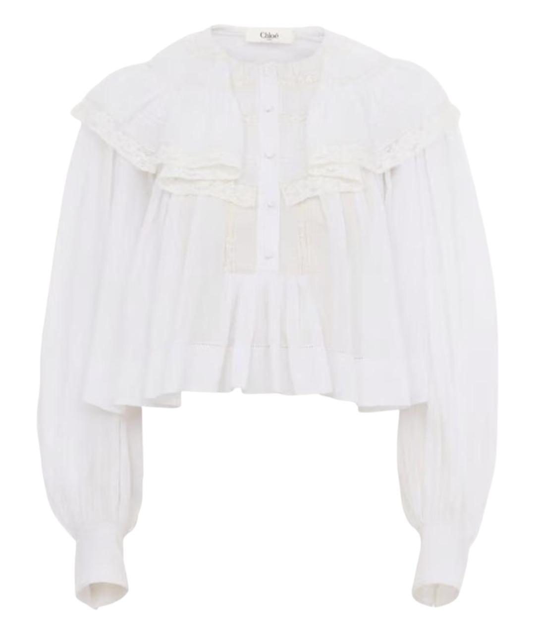 CHLOE Белая хлопковая блузы, фото 1