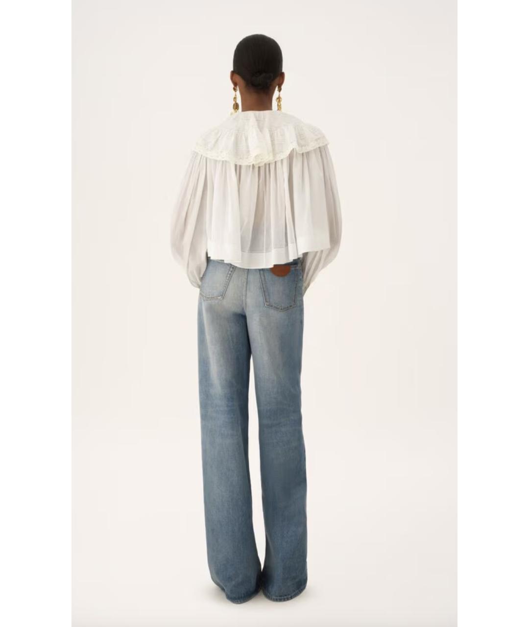 CHLOE Белая хлопковая блузы, фото 4