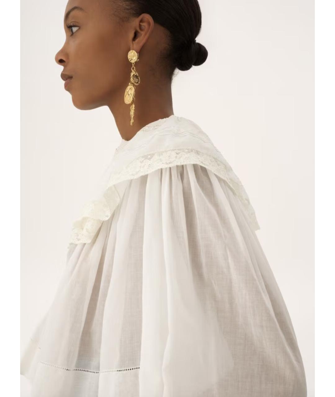 CHLOE Белая хлопковая блузы, фото 5