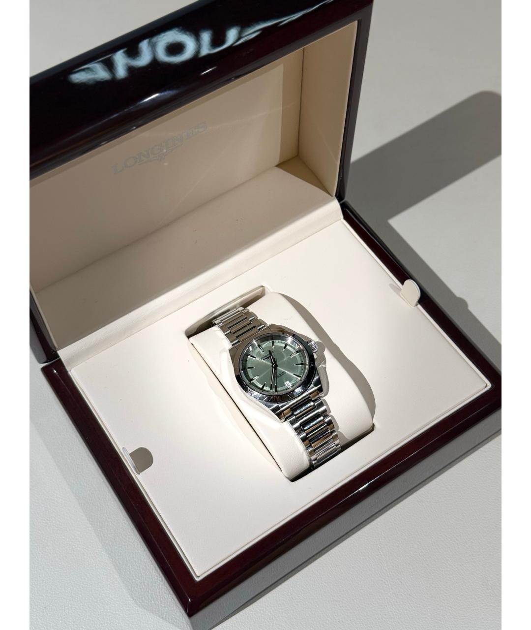 LONGINES Зеленые металлические часы, фото 5