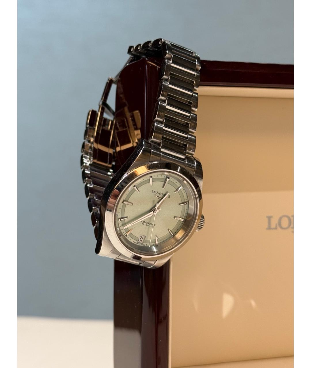 LONGINES Зеленые металлические часы, фото 3
