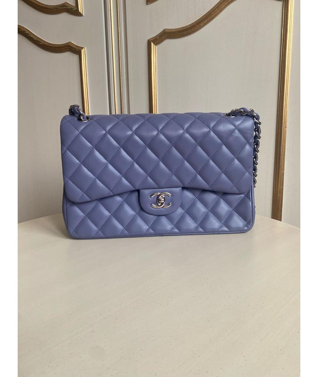 CHANEL Фиолетовая кожаная сумка через плечо, фото 6