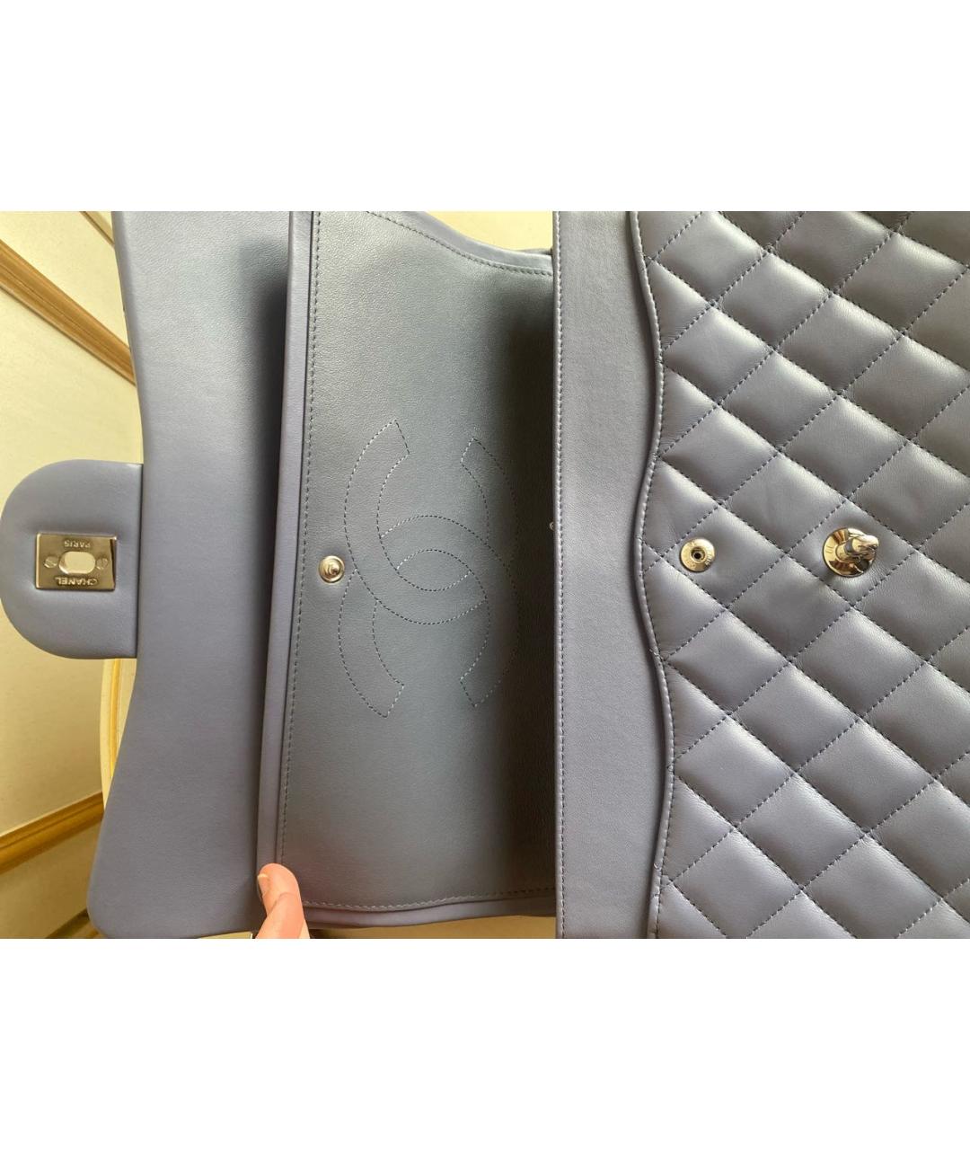 CHANEL Фиолетовая кожаная сумка через плечо, фото 4