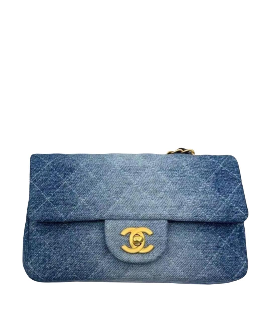 CHANEL Голубая сумка через плечо, фото 1