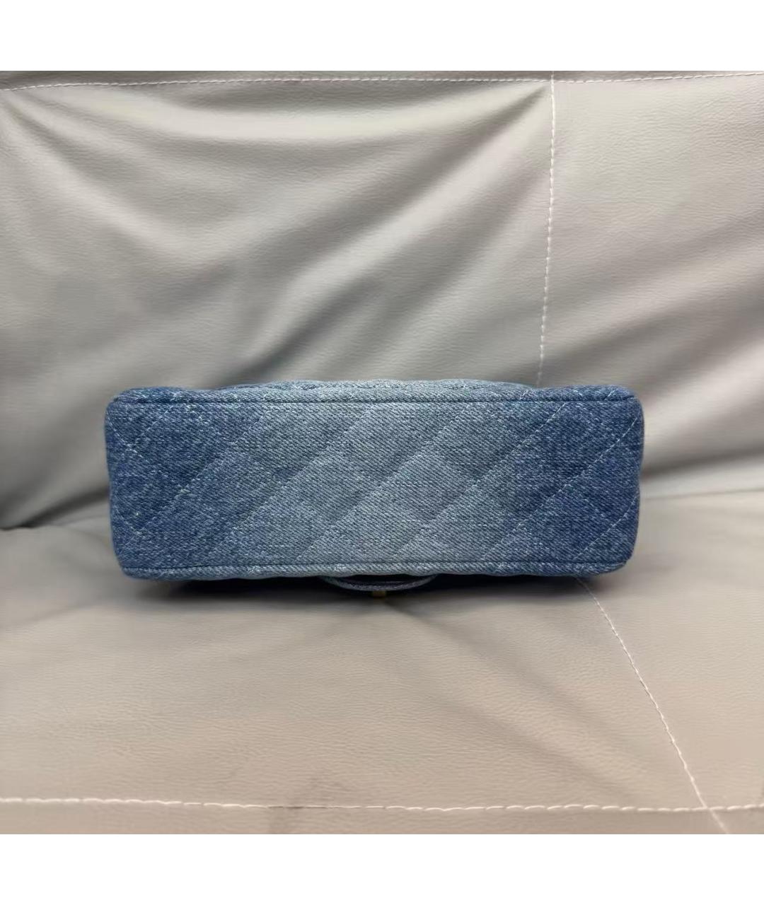 CHANEL Голубая сумка через плечо, фото 6