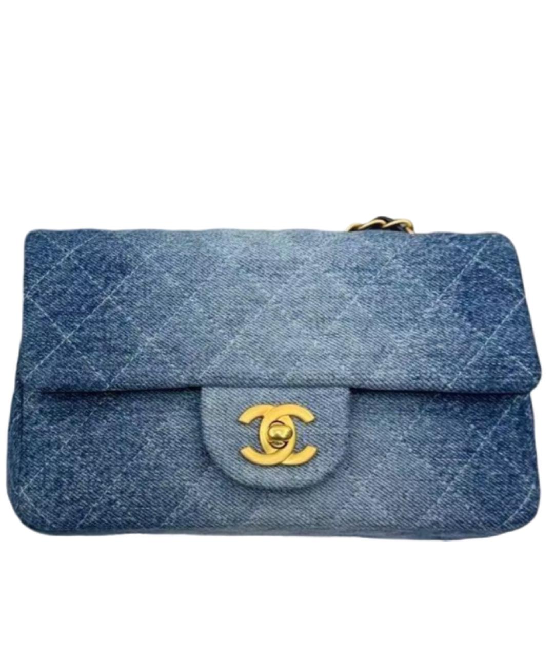 CHANEL Голубая сумка через плечо, фото 7