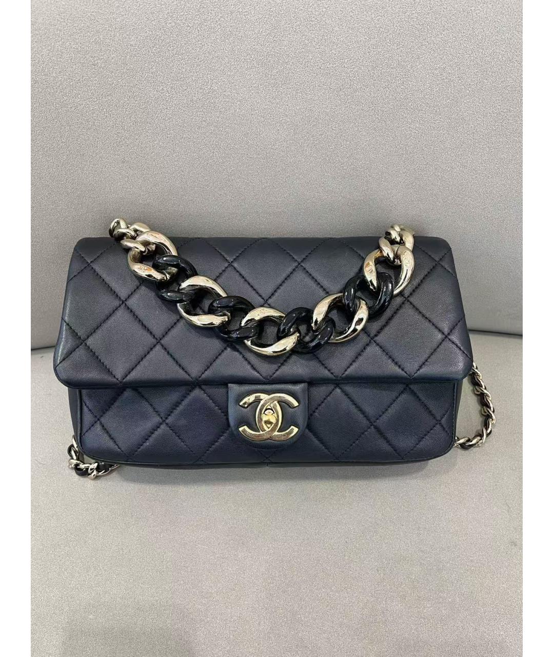 CHANEL Черная кожаная сумка через плечо, фото 2