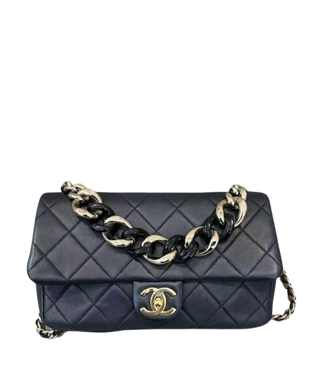 CHANEL Черная кожаная сумка через плечо, фото 1