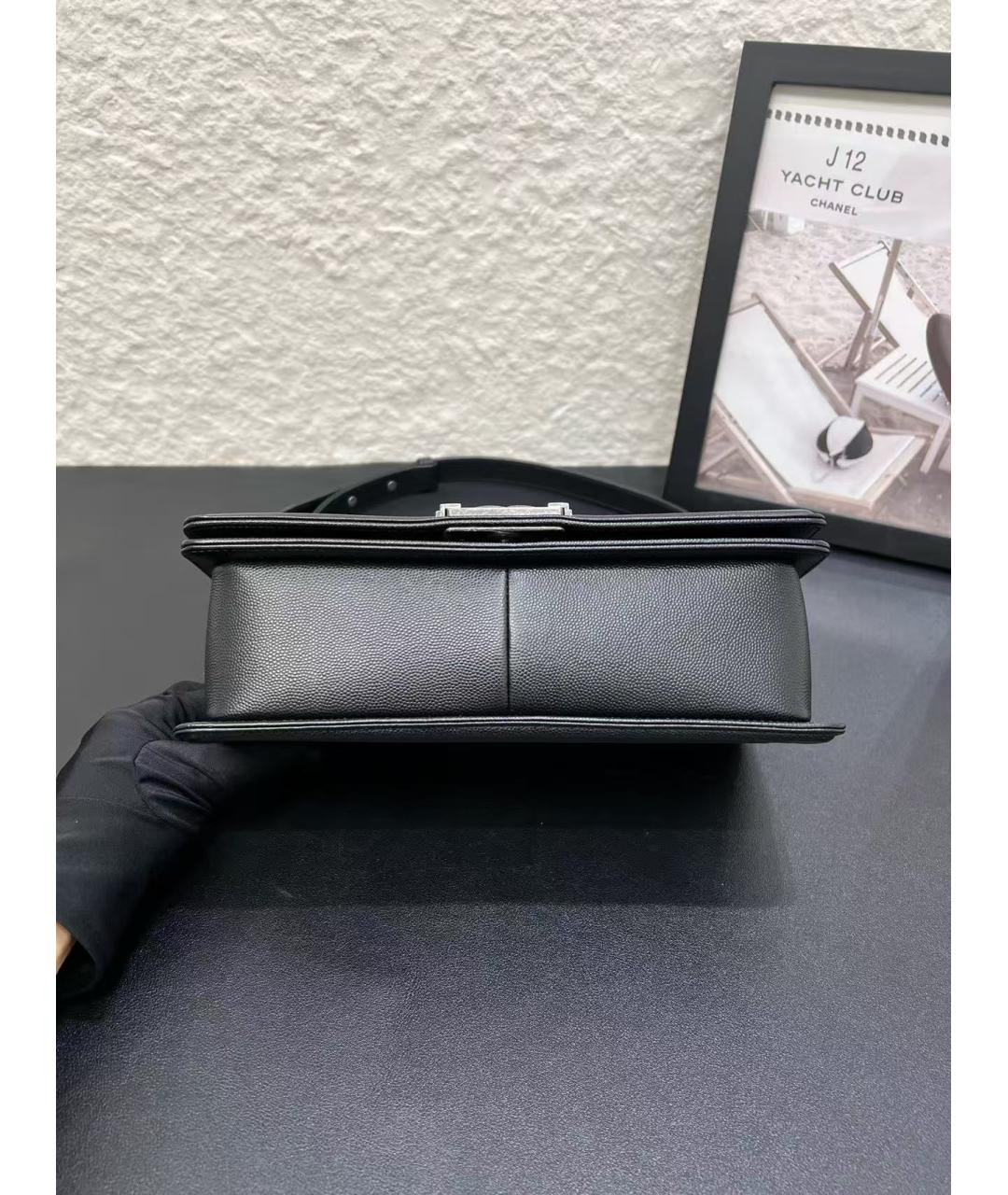 CHANEL Черная кожаная сумка через плечо, фото 4