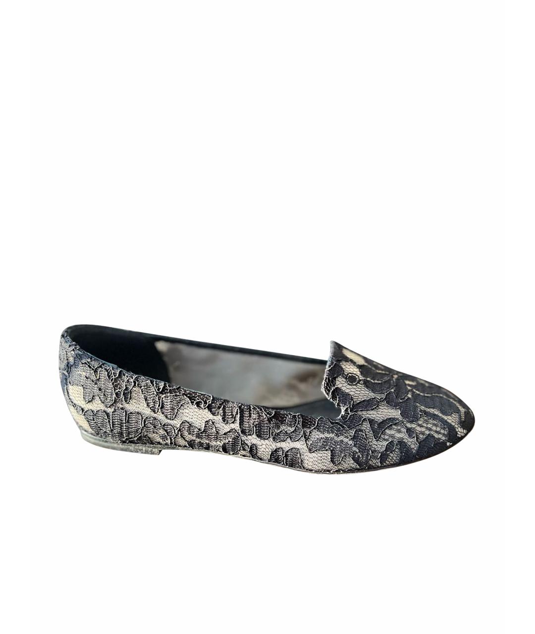 DOLCE&GABBANA Черные кожаные лоферы, фото 1