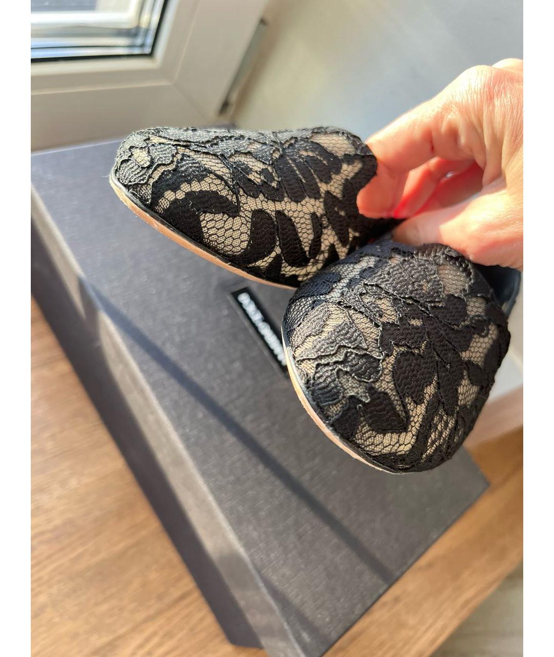 DOLCE&GABBANA Черные кожаные лоферы, фото 4