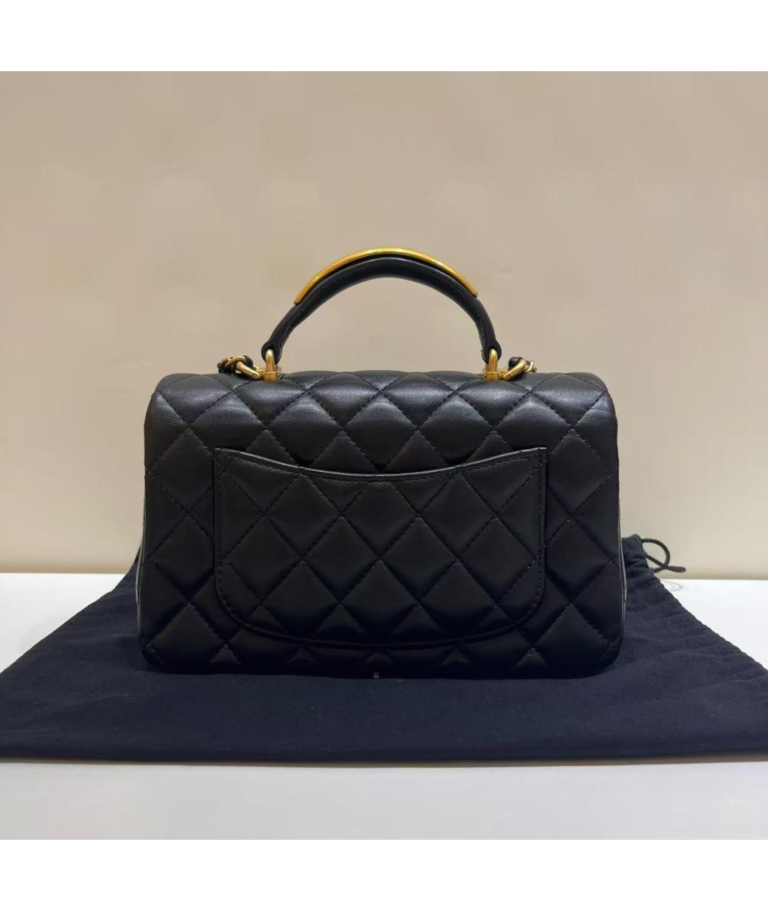 CHANEL Черная кожаная сумка через плечо, фото 4