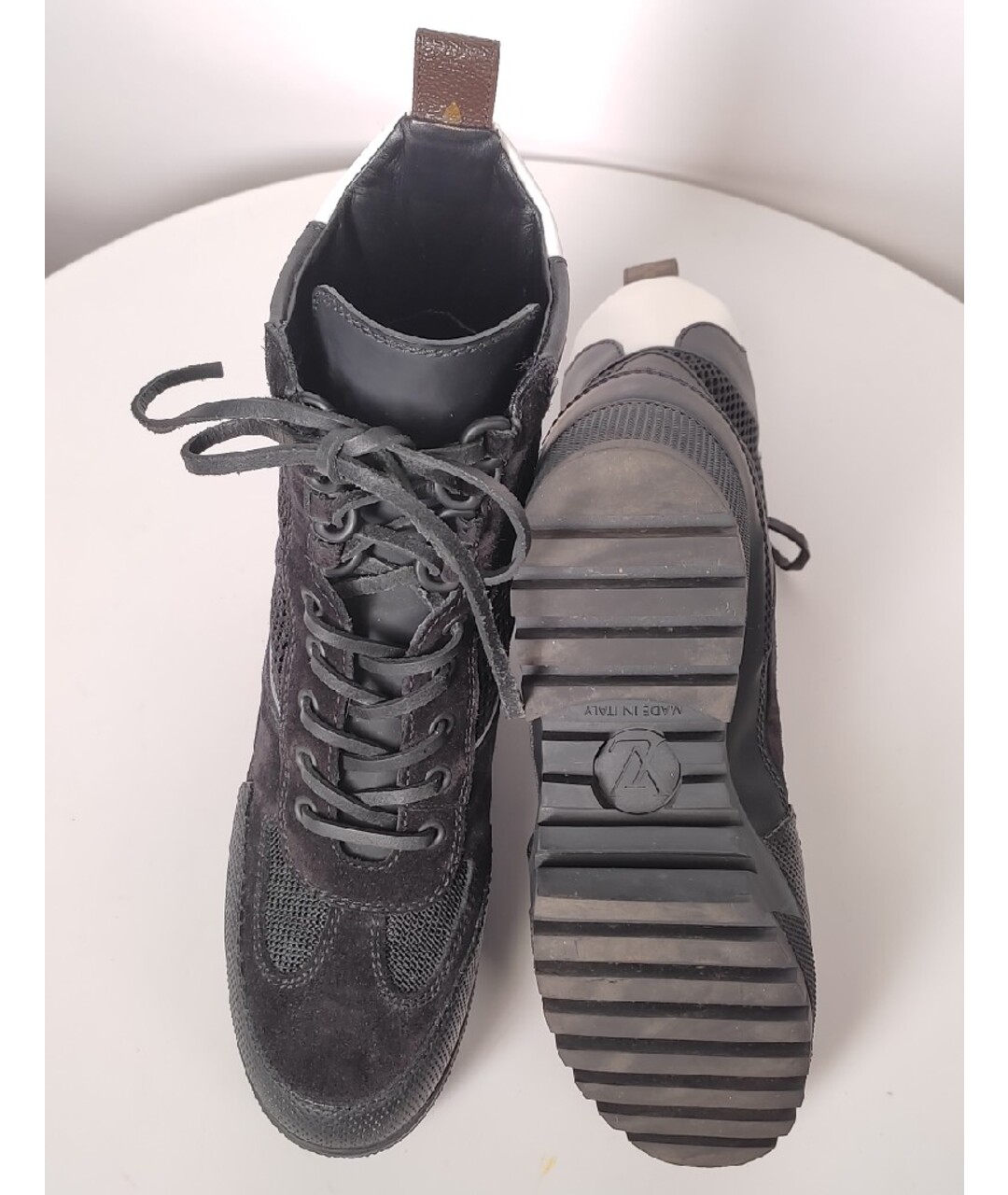 LOUIS VUITTON PRE-OWNED Черные текстильные ботинки, фото 5
