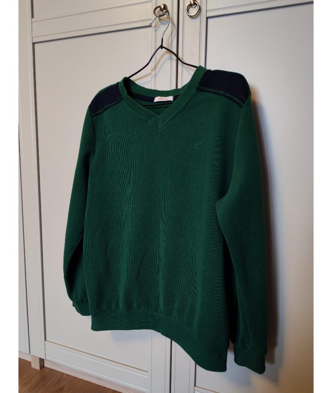BRIONI Зеленый хлопковый джемпер / свитер, фото 7