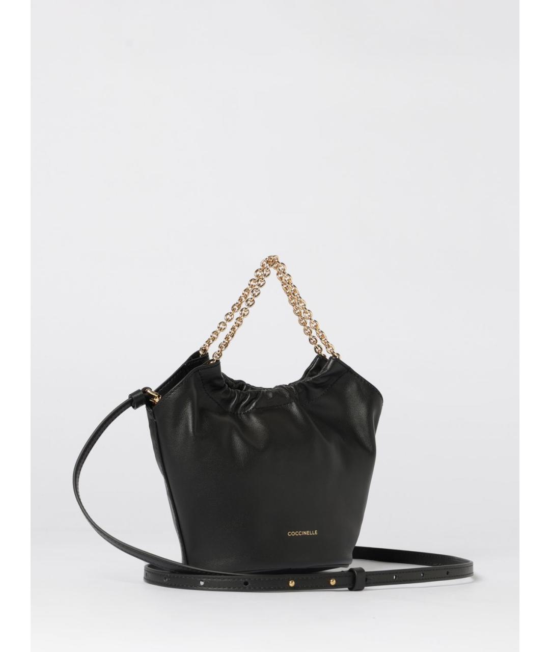 COCCINELLE Черная кожаная сумка через плечо, фото 2